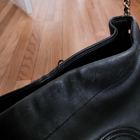 Tory Burch Fleming Hobo Bag Black Leather - Picture 5 of 15